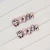 Uñas Postizas Artesanales Ojo de Gato Desmontables Manicura Uñas Cortas Estilo Ballet Tallas Variadas Uñas Postizas 10 Piezas Mayoreo