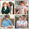 Parche de Tela Bordado con Temática de Autismo Decoración para Bolso Dinosaurio Colorido Etiqueta Bordada por Computadora Parche Rompecabezas Parche Termoadhesivo