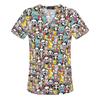 Ropa Estampada Nueva Conjunto Dividido de Manga Corta Ropa para Lavar de Doctor Algodón Fino de Verano Ropa de Trabajo para Quirófano
