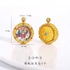 Accesorios Dorados para Manualidades que Conservan el Color Colgante del Dios Amarillo de la Riqueza Zaki Lhamo de Thangka de Tíbet Caja Gawu Estilo Étnico