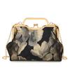 Bolso Cuadrado Pequeño Vintage Estilo Chino Bordado de Moda Nacional Bolso Cruzado Portátil Estilo Étnico Cheongsam Bolso Casual Bolso de Pinza con Forma de Labio
