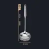 Utensilios de Cocina Espátula de Acero Inoxidable 304 para Cocinar, Saltear, Cucharón para Sopa, Cuchara para Arroz, Rastrillo para Harina, Utensilios de Cocina, Espumadera Ranurada Extendida