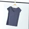 Camiseta sin mangas japonesa para mujer, verano, nueva, color liso, corte ajustado, algodón modal, cuello en V, casual, camiseta básica, top interior