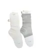 Calcetines finos transparentes de primavera y verano, estilo ballet estilo Miu, calcetines sin pie de color liso, calcetines medios rayados grises para mujer, calcetines hasta la pantorrilla