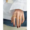 Anillo de Plata de Ley S925 Estilo Coreano 257 ins2020 Nuevo Simple Versátil Patrón Ondulado Abierto Anillo de Plata para Mujer Anillo