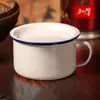 Tazón de Esmalte con Tapa Engrosada, Taza de Té de Hierro Tradicional Doble Felicidad Roja, Vaso para Comida Rápida, Vaso para Fideos Instantáneos con Palillos, Vaso para Barbacoa, Tazón para Fideos Instantáneos