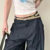 Cinto Fino Rosa Y2K Doce e Cool para Mulheres, Decoração Estilo Milennial, Acessório para Jeans, Cinto de Couro com Fivela de Metal, Tendência