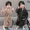 Bata Infantil Niños Invierno Franela Niños Otoño Invierno Coral Fleece Bebé Pijama Infantil Ropa de Casa Bata de Baño