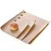 Venta al por mayor de fábrica Hecho a medida Papel Kraft Papel a prueba de aceite Alfombrilla de papel para hornear Papel para bolas de arroz Hamburguesa Pastel de luna Papel de envoltorio de alimentos desechable Alfombrilla