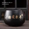 Taza Grande de Cerámica Negra para Lavar Té, Palangana de Cerámica para el Hogar, Recipiente para Residuos de Té, Accesorios para Juego de Té, Lavado de Té, Palangana de Té, Estilo Zen