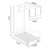 Estante escurridor de esponja para encimera de segunda capa, trapo, estante de almacenamiento de cocina para esponjas sin perforaciones, estante de almacenamiento de artículos varios para fregadero