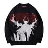 Transfronterizo 2025 Invierno Nuevo Estilo Europeo y Americano Suéter Transfronterizo Ins Marca de Moda Anime Moda Tejido Holgado para Hombres y Mujeres