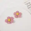 Accesorios de Flor de Cinco Pétalos Rellenos de Algodón Estilo Fresco y Sencillo para Manualidades DIY Infantiles, Componentes de Joyería, Materiales de Decoración para Bolsos y Ropa