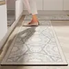 Tapete de Piso de Cozinha de Luxo com Terra de Diatomáceas, Antiderrapante, Resistente a Óleo, Lavável com Pano, Não Precisa Lavar, Novo Modelo 2025, Absorvente de Água, Personalizável
