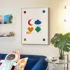 Espejo de Arte Dopamina Cortado en Papel Bauhaus Vintage Pintura Decorativa para Sala de Estar Fondo de Sofá Gabinete Lateral Espejo Colgante Pintura