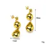 Brincos Femininos Europeus e Americanos Estilo Cross-Border Ins Moda Exagerados em Forma de Gota Versáteis Brincos Pendentes com Contas Brincos Atacado