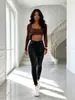 Jeans Skinny Ajustados de Estilo Americano con Degradado Negro Vintage, Estilo Chica Caliente Europea y Americana, Estilo Básico Versátil con Dobladillos Enrollados para Uso Diario