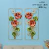 Nueva decoración de pared de hierro 3D tridimensional china con flor y hoja creativa para pared de fondo de sala de estar decoración colgante de pared Amazon transfronterizo