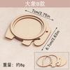 Imán de Nevera con Bordado Dai Accesorios Marco de Fotos Redondo DIY para Montar Palabras Bordadas Piezas de Madera Teñido a Mano de Madera