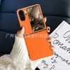 Funda de cuero liso de color sólido todo incluido anticaídas para teléfono de pantalla plegable OPPO Find N2 Flip N2Flip