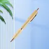 Pluma de bambú de comercio exterior logotipo publicitario imprimible regalo promocional se puede pedir Bolígrafo de presión al por mayor suministro de fábrica