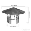 Tapa Impermeable de Acero Inoxidable Tapa de Ventilación de Humo Cubierta de Extracción Antirretorno de Agua de Lluvia Diámetro 60-300mm Sombrerete de Chimenea Rural