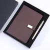 Bloco de Notas Executivo Elegante A5 Presente para Reunião de Empresa Bloco de Notas com Logotipo Imprimível Conjunto com Caixa de Presente