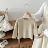 2026 Nuevo Otoño Estilo Coreano Camiseta de Manga Larga para Bebé Niña Camiseta Base Suave para Bebés y Niños Pequeños 6
