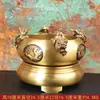 Hongda Todo Latón Cuadrado Cornucopia de la Riqueza Decoración de Entrada Cuenco de Cobre Sapo Dorado Adornos de Cobre