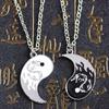 [Collar de Liquidación de Agosto] Collar de Amor para Niña con Colgante de Gota de Agua de Lazo, Nicho Joker, Collar de Candado Ruyi
