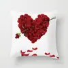 Funda de Almohada Día de San Valentín Shopee Home Funda de Almohada para Sofá Corazón de Amor Funda de Almohada Cuadrada Estampada Piel de Durazno