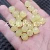 Cuentas Planas de Jade Amarillo Estilo Antiguo, Cuentas Sueltas, Cuentas Cilíndricas de Jade de Cuarcita Beige, Cuentas Espaciadoras, Cuentas para Accesorios de Joyería Lulutong