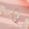 Anillos de Pareja de Plata Pura S999 Estrella y Luna, Estilo Natural de Nicho, Nuevo Diseño Versátil, Regalo para Novia, Joyería al por Mayor