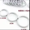 Llavero de metal llavero de acero inoxidable 304 círculo de apertura 25 doble anillo anillo plano anillo de esquina corona