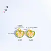 Liquidação: Pingente de Ouro Vietnamita com Filigrana de Abóbora Ruyi Coração Coelho Longa Duração Acessórios DIY