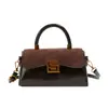 Bolsa Pequena Quadrada Patchwork Fosca 2026 Nova Nicho Retro Versátil Bolsa de Ombro Elegante para o Dia a Dia Transversal Bolsa de Mão