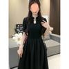 Falda nueva de este año nuevo estilo chino vestido de estilo nacional verano diseño cheongsam abertura falda de cintura delgada modificada