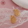 Corea del Sur Dongdaemun Sencillo Empleado de Oficina Oval Rosa Chica Novia Pendientes Elegantes Clavos para Orejas Lujo Ligero F002