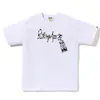 2026 Nueva Marca de Moda Bape Cabeza de Mono Peso Pesado Manga Corta Corte Holgado Unisex Camiseta para Pareja Estudiante