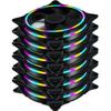 Três aberturas personalizadas (Abertura fina) computador de mesa 12cm ventilador do chassi silencioso LED radiador de luz interna e externa
