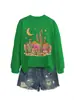 Amazon eBay Loja Independente Moda Casual Versátil Feminino Cacto Lua Estrelas Montanha Outono Inverno Moletom