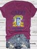 Amazon comercio exterior transfronterizo patrón CAPRI ITALIA nuevo camiseta de moda de manga corta para mujer para mujer en stock al por mayor
