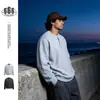 SANHOMME Suéter de Punto Casual Versátil Simple de Moda Otoño/Invierno para Hombre, Chaqueta Superior de Manga Larga con Cuello Henley de Corte Holgado 61871