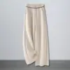 Pantalones Rectos de Acetato y Lana de Moda y Elegantes para Otoño e Invierno para Mujer, Nuevos Pantalones Largos Anchos Casuales de Cintura Alta 2026