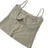 Directo del fabricante, bestseller transfronterizo: Sujetador invisible de seda helada que alisa la espalda con copas fijas, base líquida, camisola, estilo fino de verano