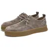 Estação Europeia Sapatos Masculinos de Couro Casuais Moda Sapatos Baixos 2022 Primavera Nova Chegada Couro Fosco Cadarço Masculino Versátil Tendência