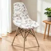 Capa de Cadeira Shell Simples Estampada Transfronteiriça para Uso Doméstico, Capa Elástica Removível e Lavável para Cadeira Eames, Capa de Assento de Formato Especial