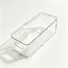 Caja de almacenamiento de escritorio acrílica, caja rectangular transparente larga y estrecha de acrílico para artículos diversos y papelería, artículos pequeños