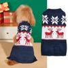 Roupas de Animais de Estimação Crewneck Vermelho Duplo Elk Triângulo Flocos de Neve Azul Escondido Natal Todos os Santos Ambiente Bome Camisola VIP