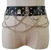 Produtos adultos STD transfronteiriços, sapatos de salto alto, punhos de tornozelo de couro, correntes de tornozelo, anéis de perna punk, SM, acessórios alternativos para quarto